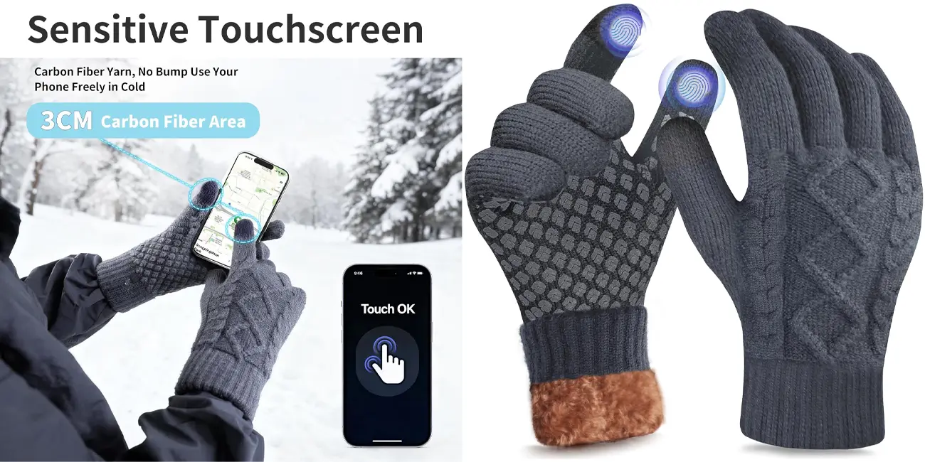 Guantes de lana Origem con control táctil