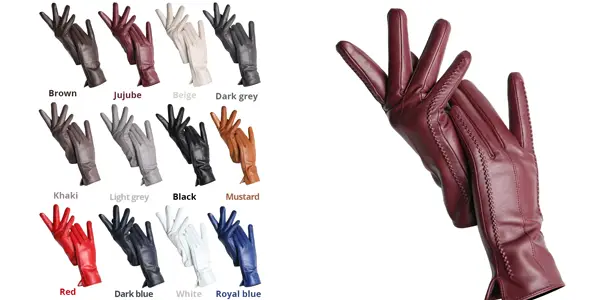 Guantes de piel de oveja Anihasaiyou