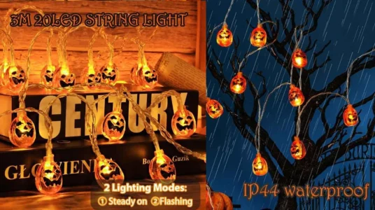 guirnalda LED de calabazas