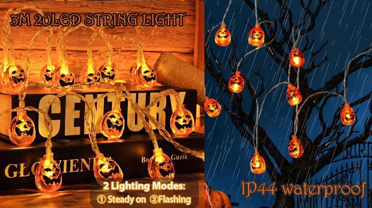 guirnalda LED de calabazas