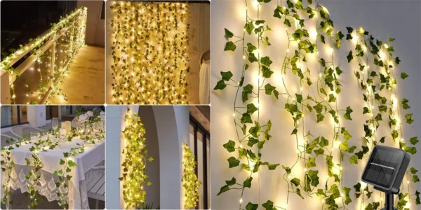 Guirnalda LED solares GuKKK para exterior