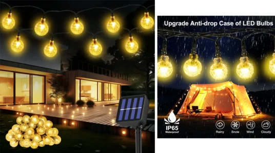 guirnalda solar LED Suright de 8 metros