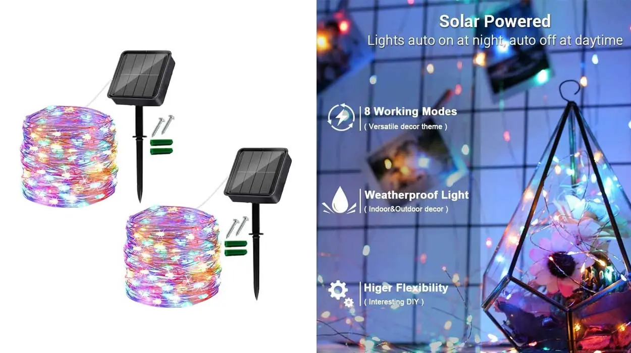 Guirnaldas LED con cargador solar Useber baratas
