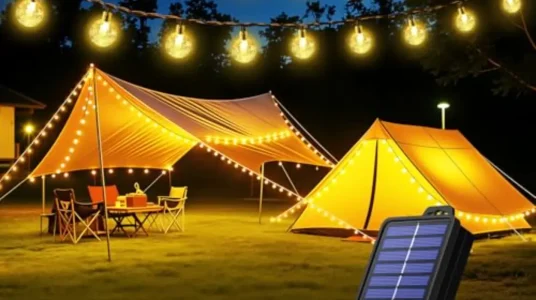 Guirnaldas solares Realky de 30 LED para jardín, 8 modos y función de memoria