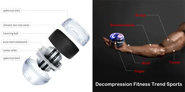 Bola ejercitadora de antebrazos Gyro Ball