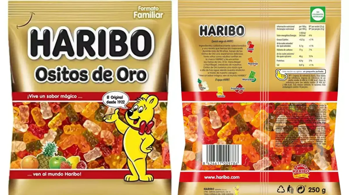 Pack de 3 bolsas de 250 g de Ositos de Oro Haribo