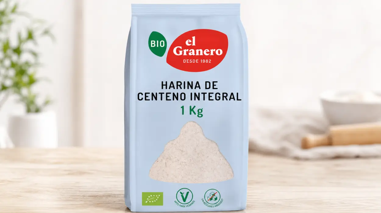 Harina integral de centeno El Granero Integral de 1 kg para panes y repostería