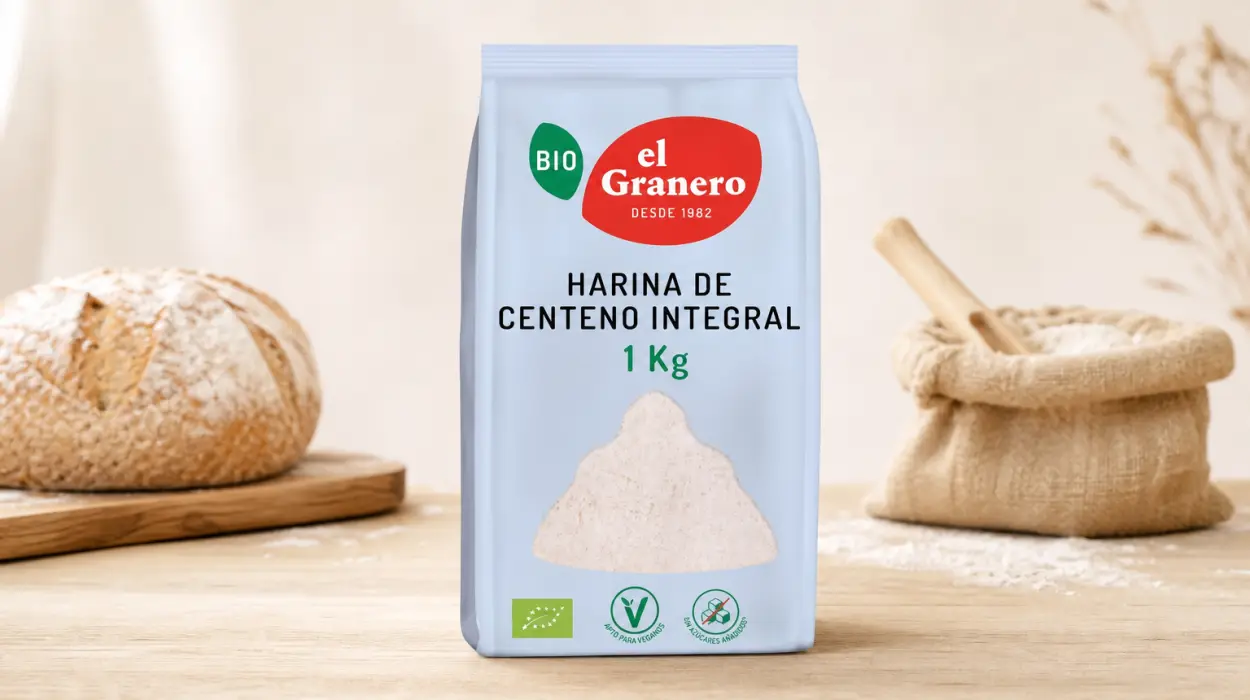 Pack x3 Harina de centeno integral El Granero de 1 kg sin azúcar añadido