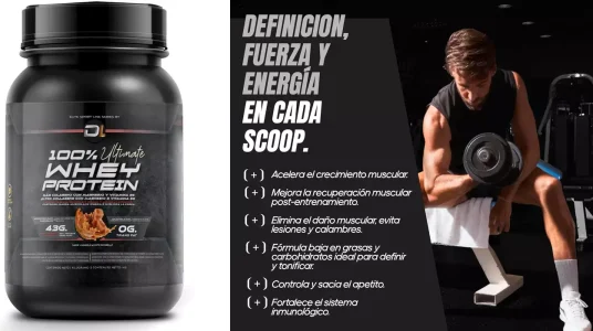 Whey Protein en polvo Healthy FUSION de 1kg con colágeno, magnesio y aminoácidos