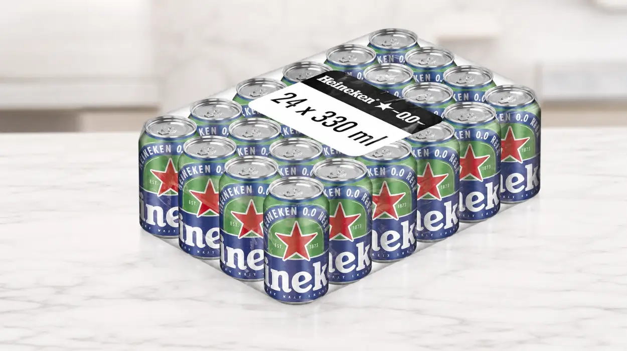 Pack x24 latas de Cerveza Heineken 00 sin alcohol de 330 ml