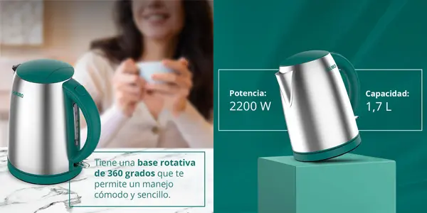 Hervidor de agua eléctrico KUBO