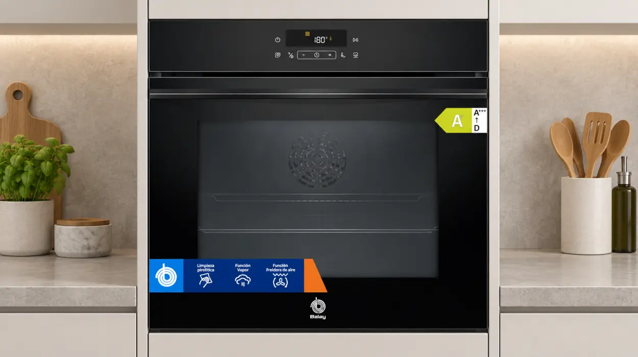 Horno Balay 3HD5829N3 con vapor, pirólisis y función freidora de aire
