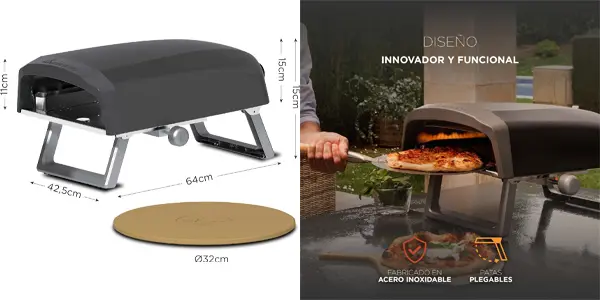 Horno giratorio de gas MasterPRO Napoli para pizzas