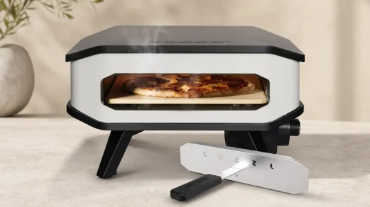Horno para pizza eléctrico Cozze de 13 pulgadas con control digital y piedra de 34 cm