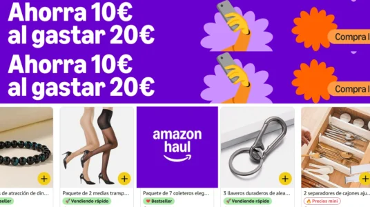 ahorra 10€ al gastar 20€ en Amazon Haul