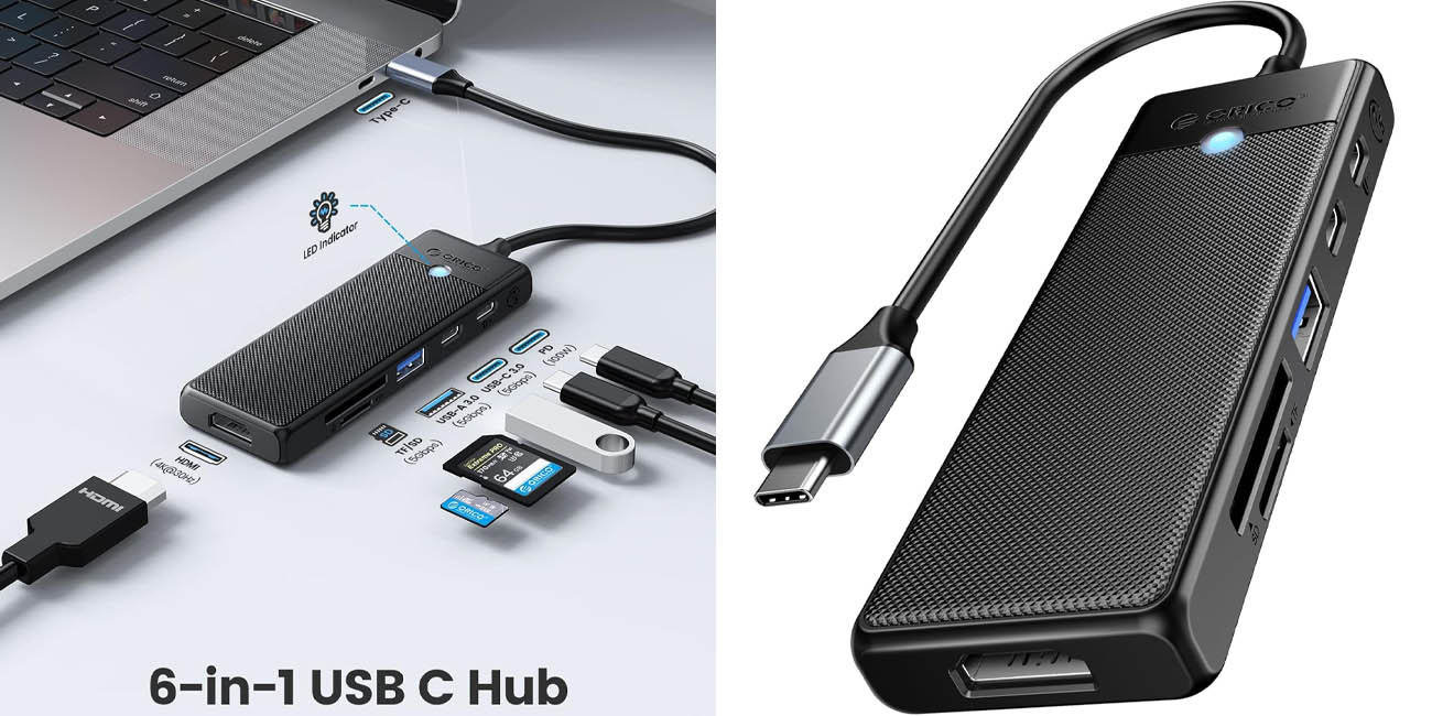 HUB Orico USB-C 6 en 1