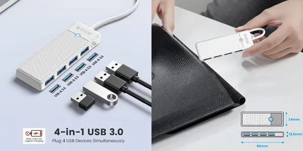 Hub ORICO USB-C con 4x USB 3.0