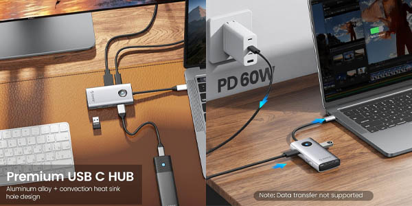 HUB USB-C ORICO 5 en 1