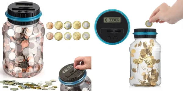 Hucha con contador digital LCD