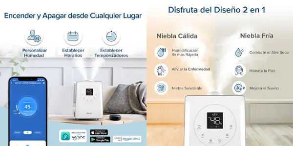 Humidificador LEVOIT LV600S de 6 litros