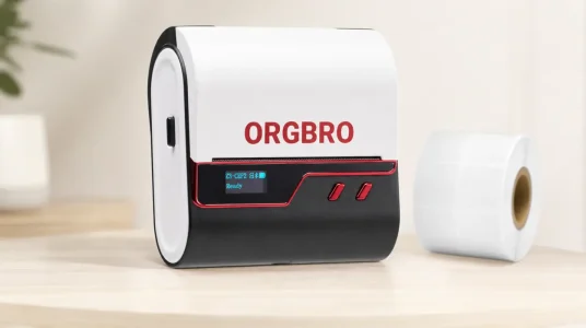 Impresora de etiquetas térmica ORGBRO Z3 con 1 rollo blanco