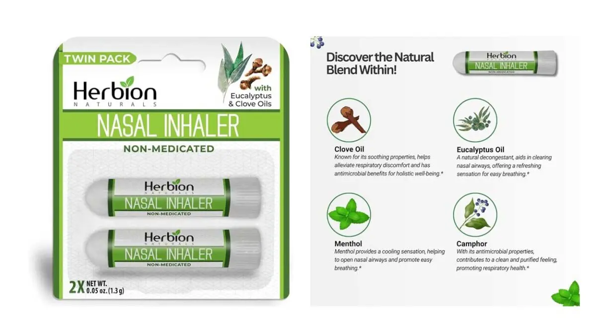 Pack x2 inhalador nasal Herbion Naturals