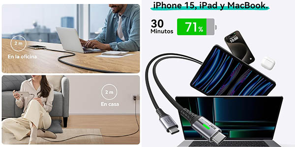 Iniu cables USB-C carga rápida oferta