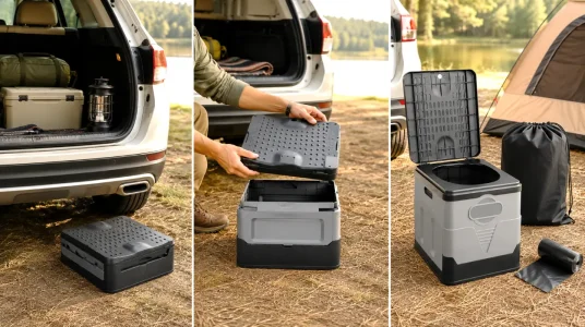 Inodoro portátil plegable para coche y camping