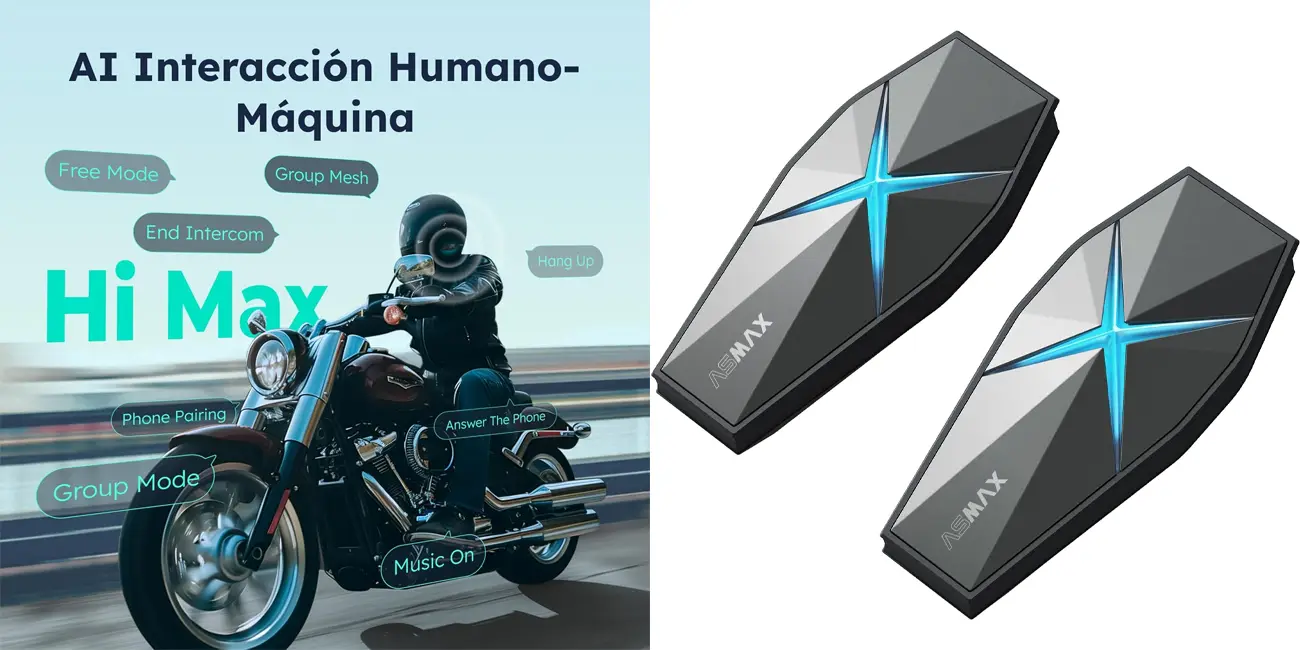 Intercomunicador para casco de moto ASMAX F1