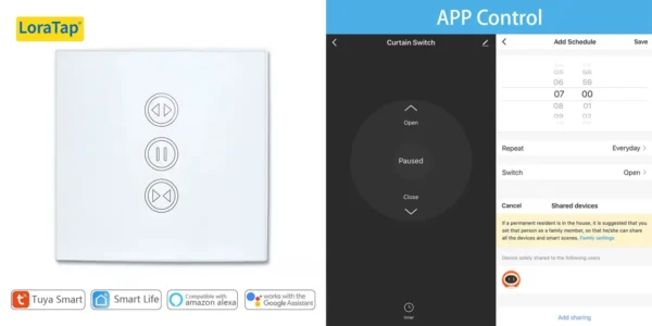 Interruptor LED de persiana LoraTap
