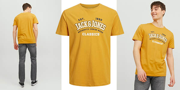 Jack Jones Jjelogo Tee SS camiseta básica chollo