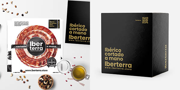 Jamón de bellota 100% ibérico Iberterra loncheado