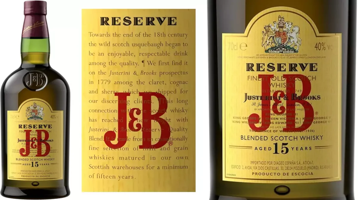 JB Reserva 15 años Blended Scotch Whisky de 700 ml