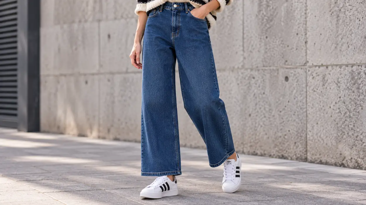 Jeans Marks & Spencer de pata ancha, cintura alta y largo tobillero para mujer