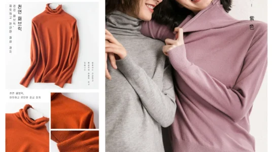 jerséis básicos de cuello alto para mujer