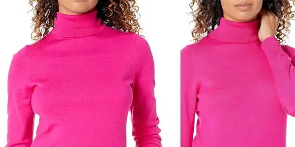 jersey cuello vuelto Amazon Essentials para mujer oferta