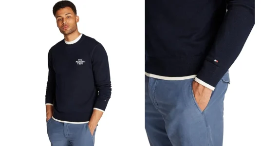 jersey de algodón Tommy Hilfiger con cuello redondo para hombre