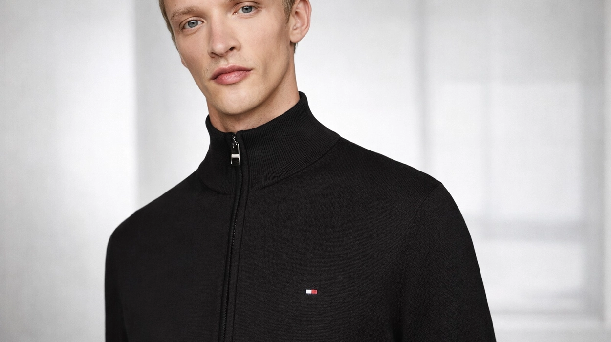 jersey tommy hilfiger con cremallera essential cotton zip