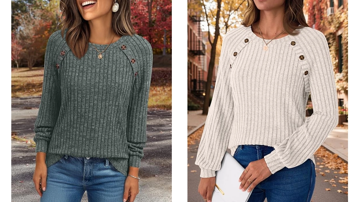 jerseys con adorno de botones para mujer