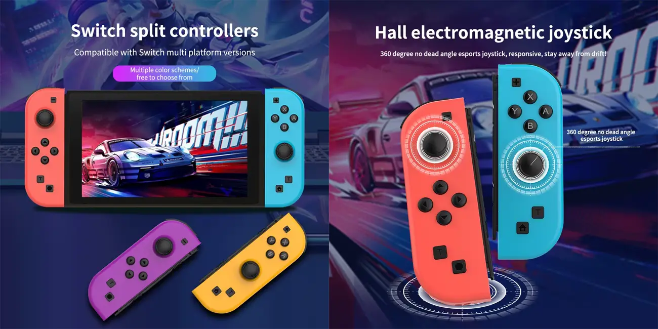 Set Joy-Con KEKEGAME no oficiales para Nintendo Switch