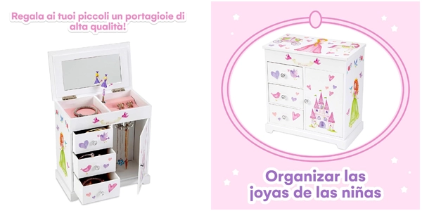 joyero musical Jewelkeeper con 4 cajones oferta
