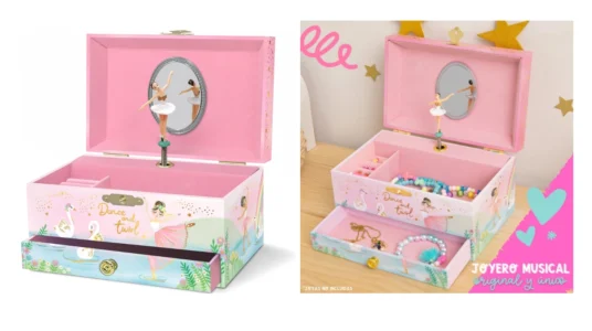 joyero musical con bailarina niñas