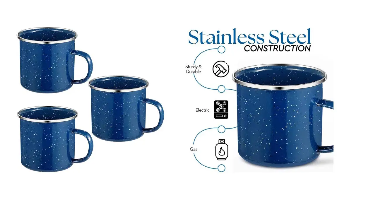 Tazas esmaltadas acero inoxidable Royouzi baratas