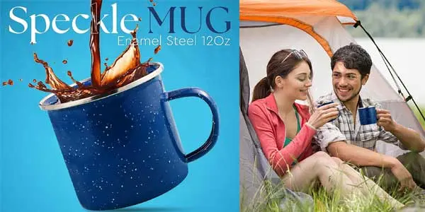 Tazas esmaltadas acero inoxidable Royouzi oferta