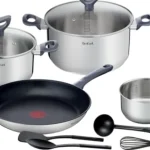 Juego de cocina Tefal Daily Cook: sartén, ollas y cazo con 5 accesorios de acero inoxidable y apto para horno
