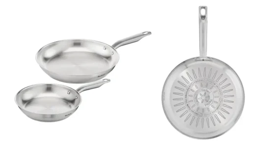 juego de 2 sartenes de acero inoxidable Premium Tefal Virtuoso de 24 y 28 cm