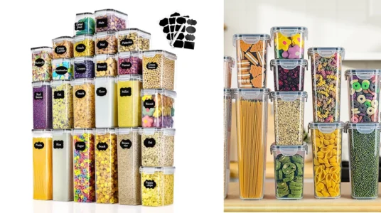 juego de 25 recipientes herméticos para cocina