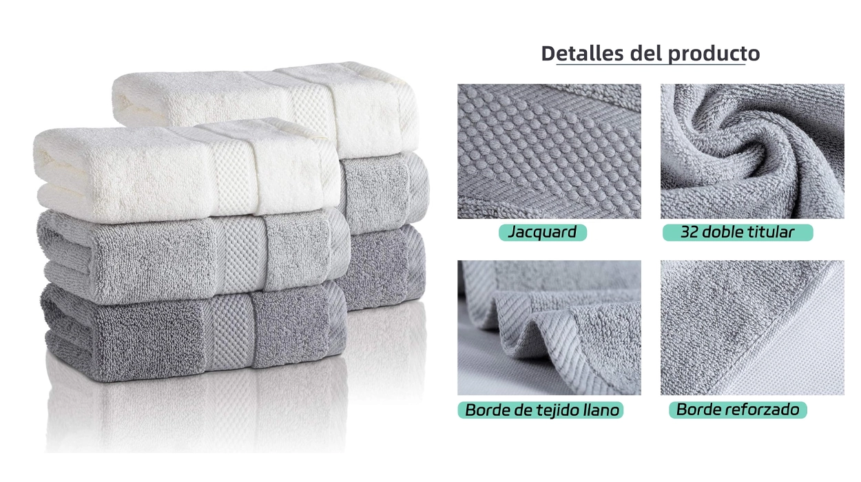 juego de 6 toallas de lavabo Jeeleeko