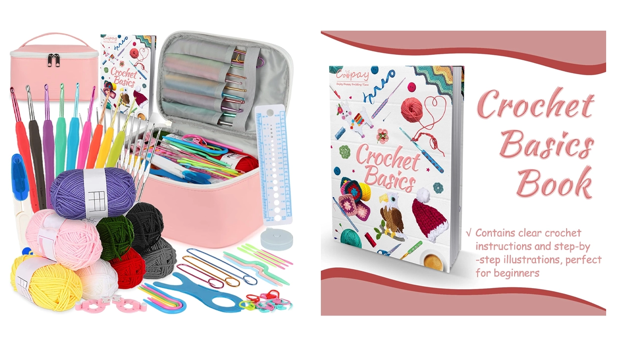 juego de 62 piezas de ganchillo coopay para principiantes