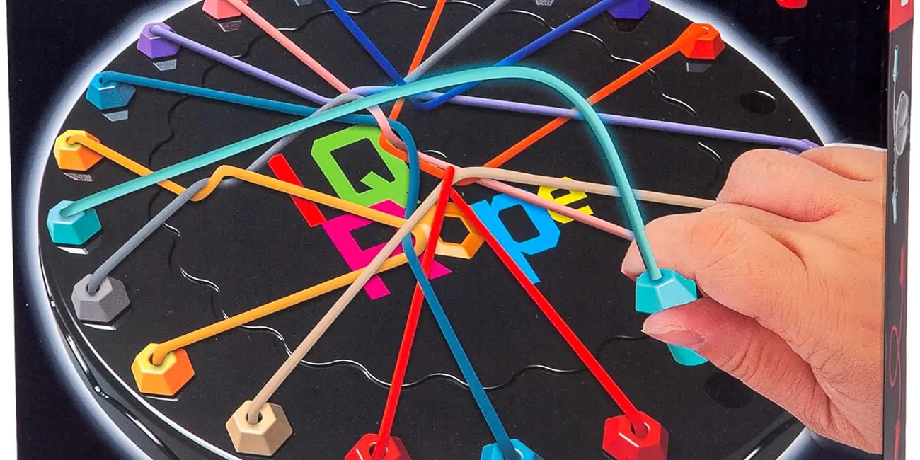 Juego de lógica Noris IQ Rope con correas a presión y dificultad variable